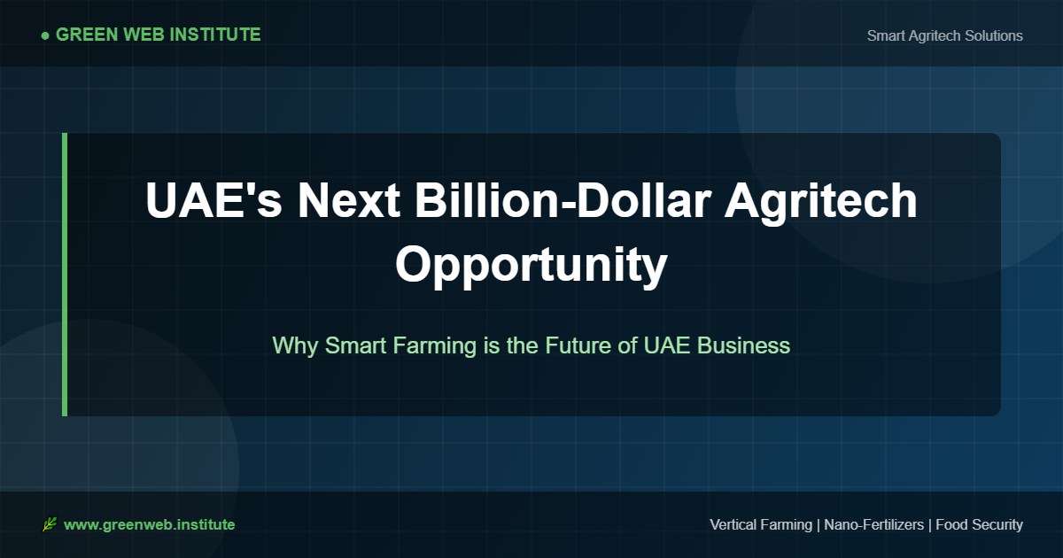 Agritech business opportunity in UAE - billion dollar agricultural technology market