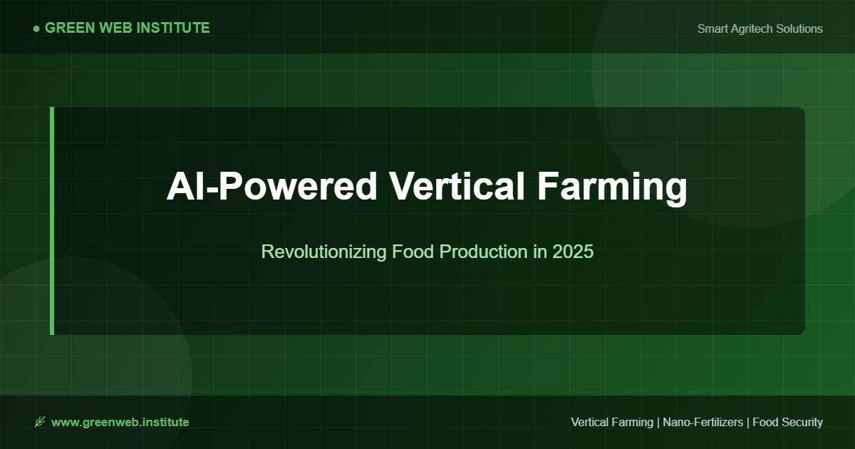 AI-powered vertical farming technology at Green Web Institute